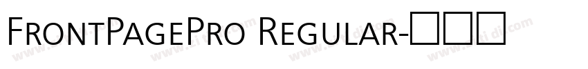 FrontPagePro Regular字体转换